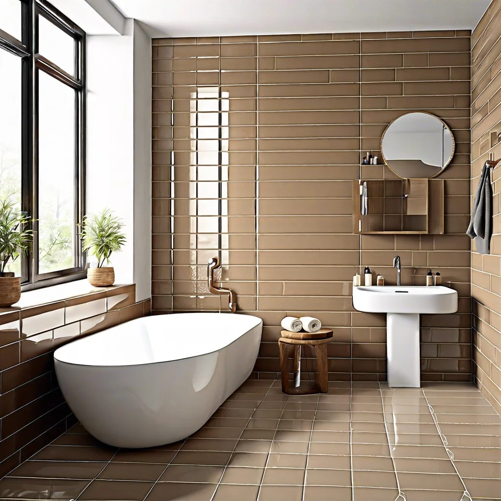 light brown subway tiles