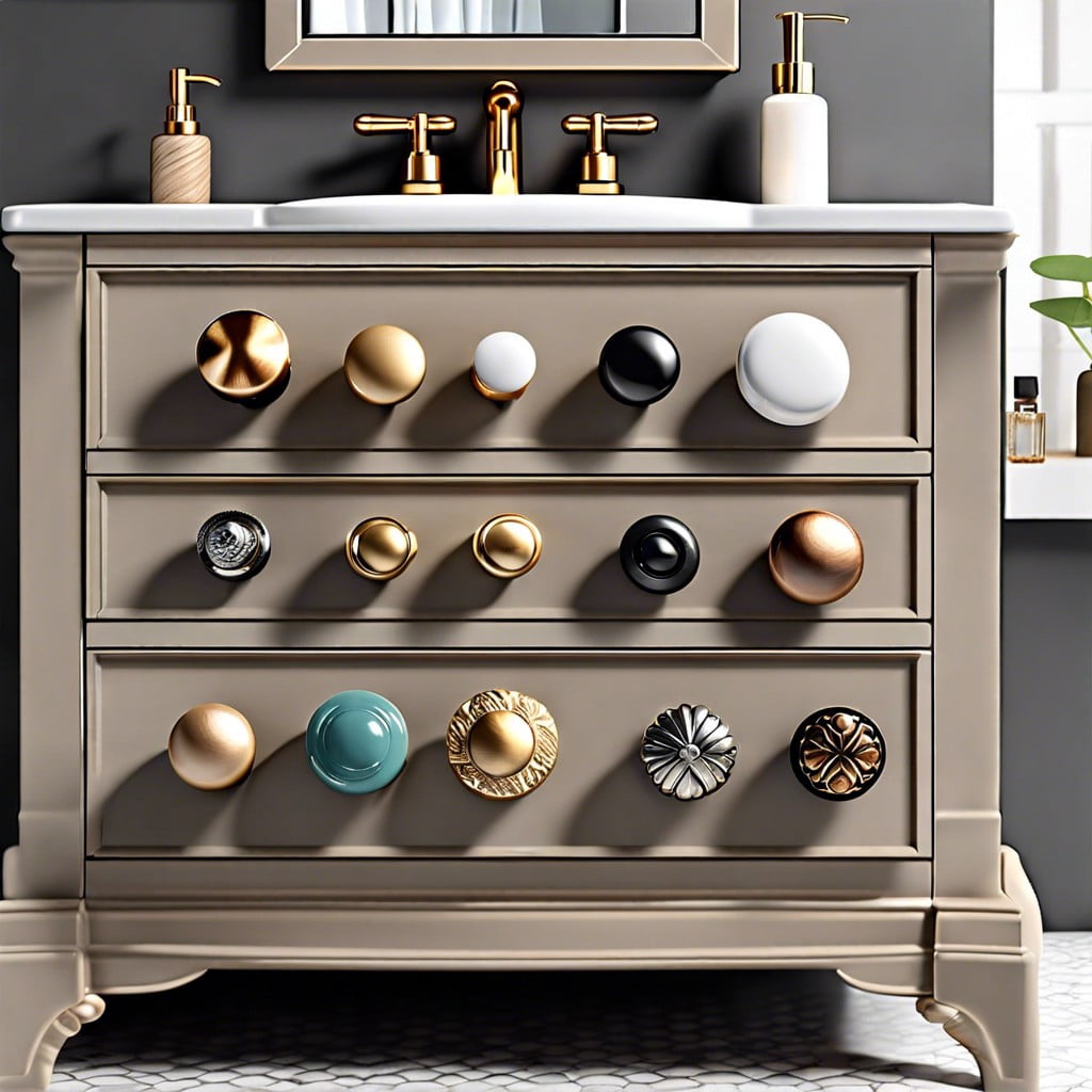 matching knobs with bathroom decor