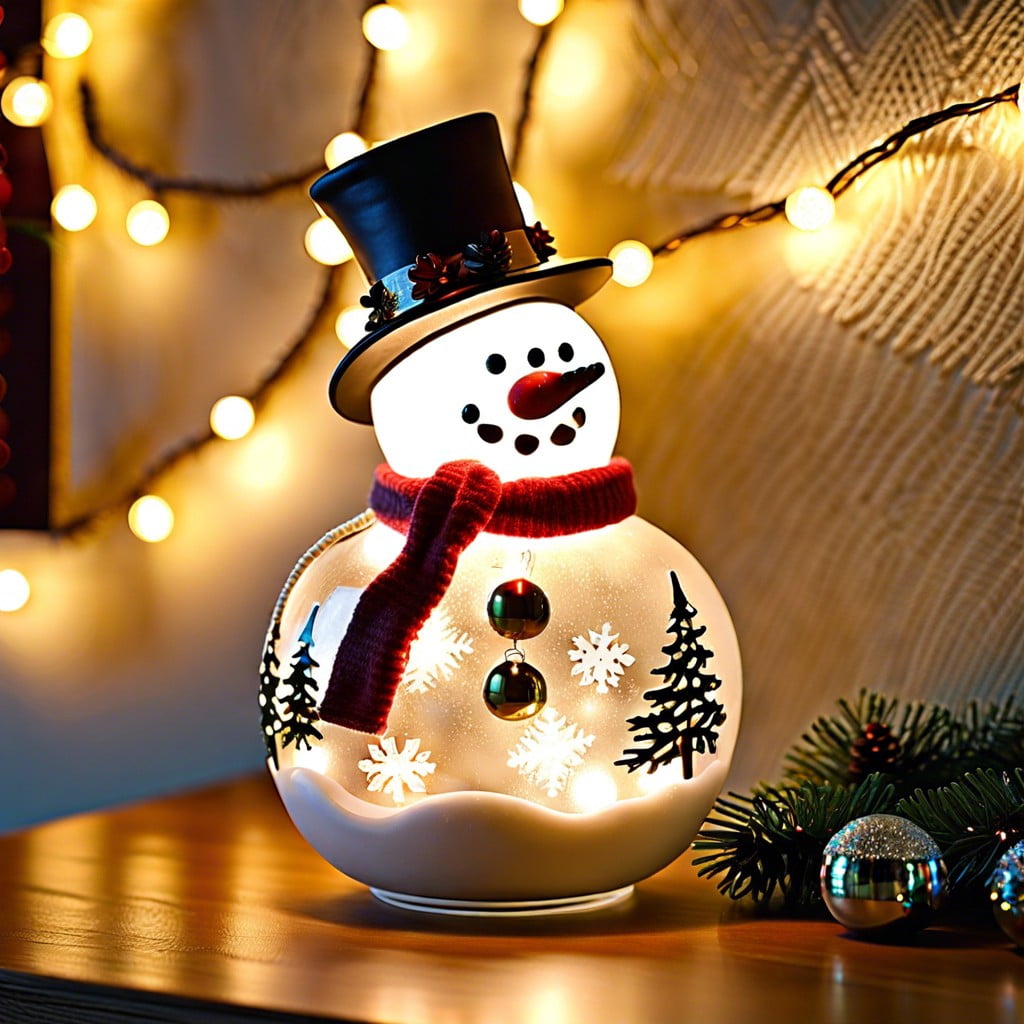 materials for diy snowman with lights