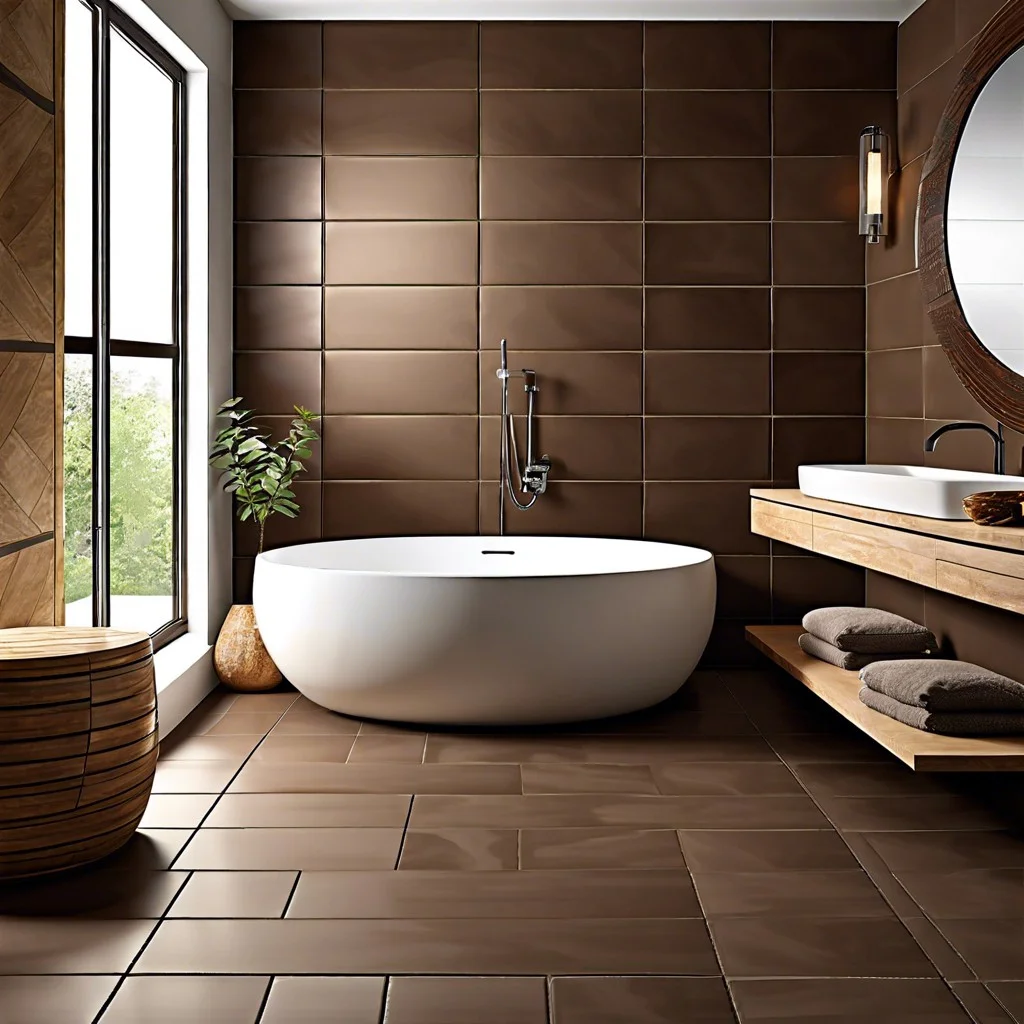 matte finish brown tile