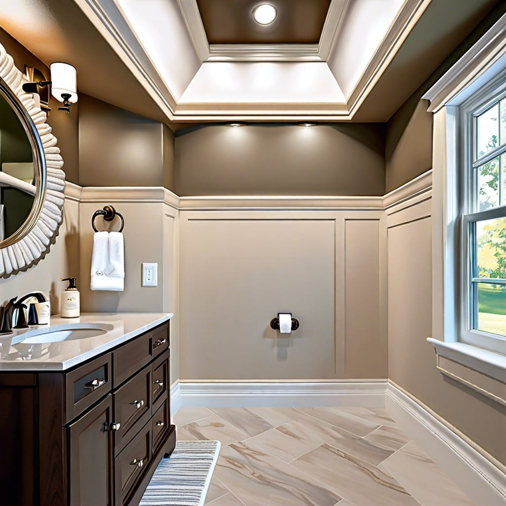 mitering vs coping what to choose for bathroom crown molding