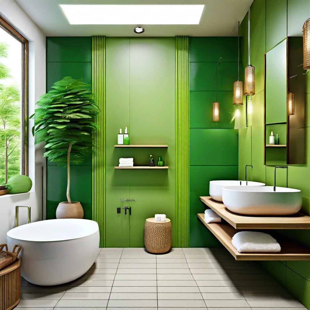 mix and match different shades of green
