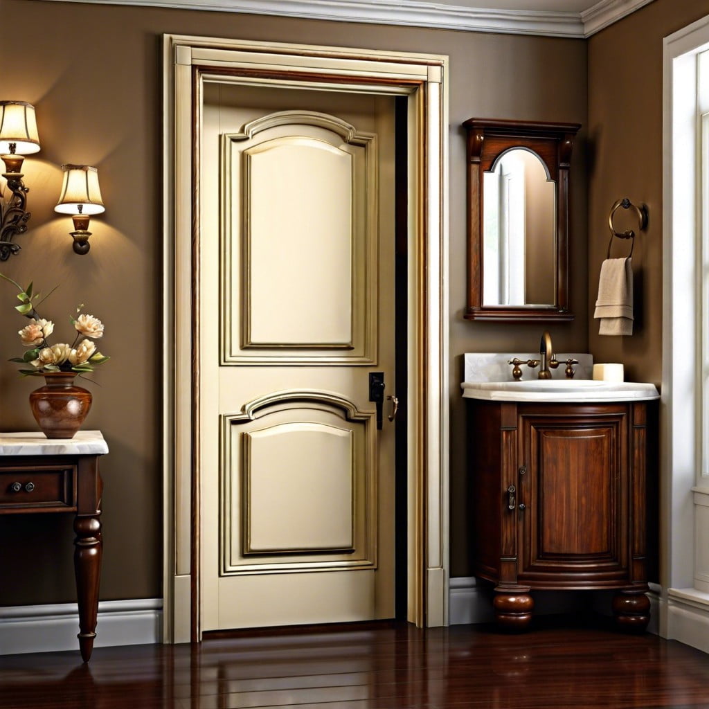 opt for an antique styled pocket door