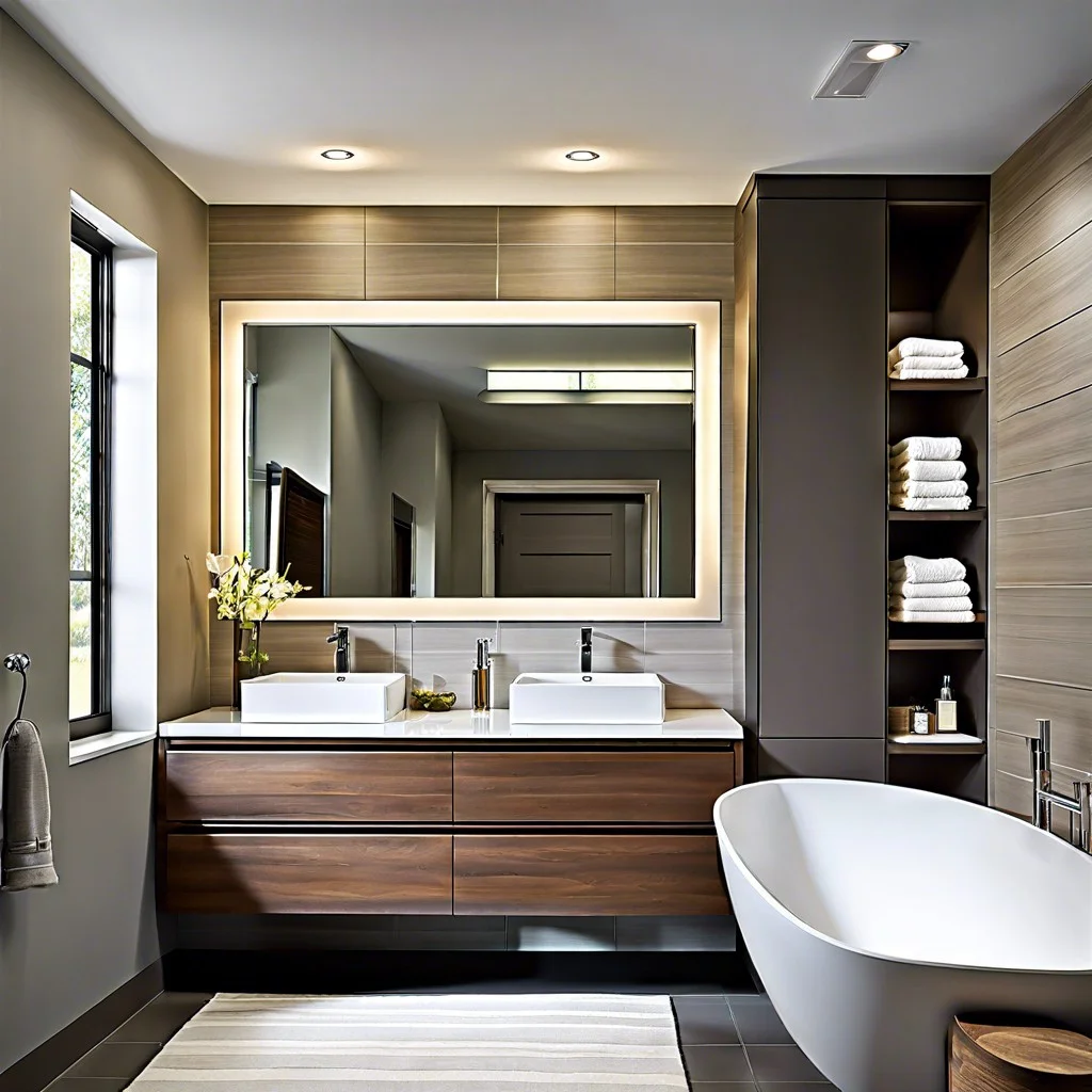 opt for floating vanities