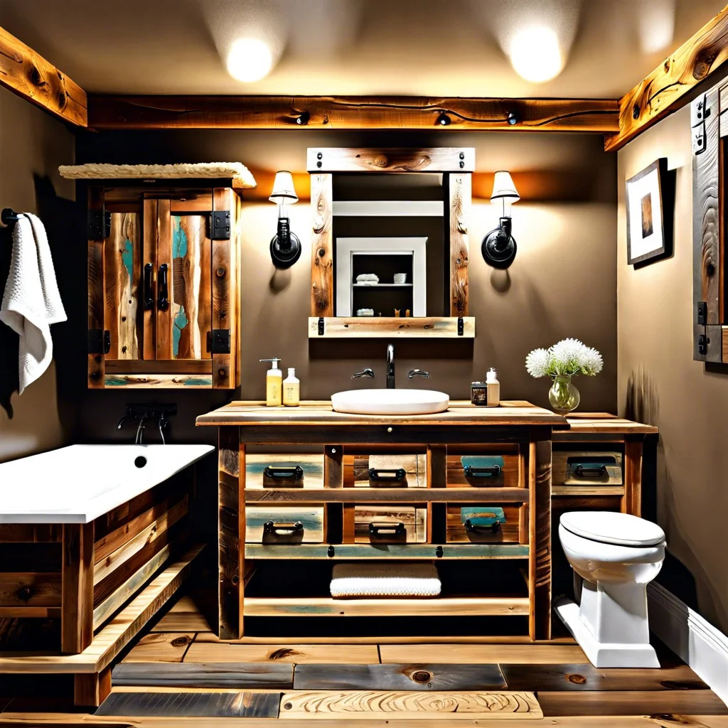 reclaimed wood bathroom furniture