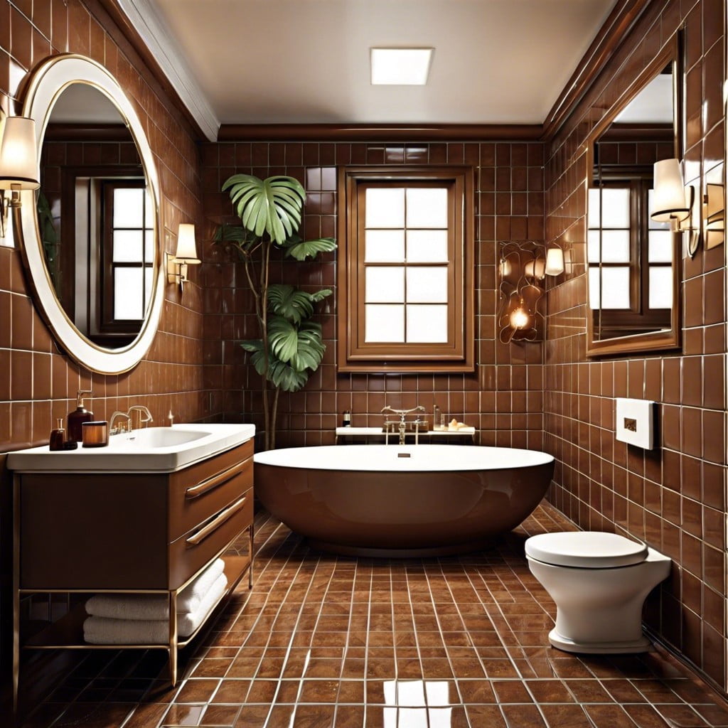 retro glam with brown tiles
