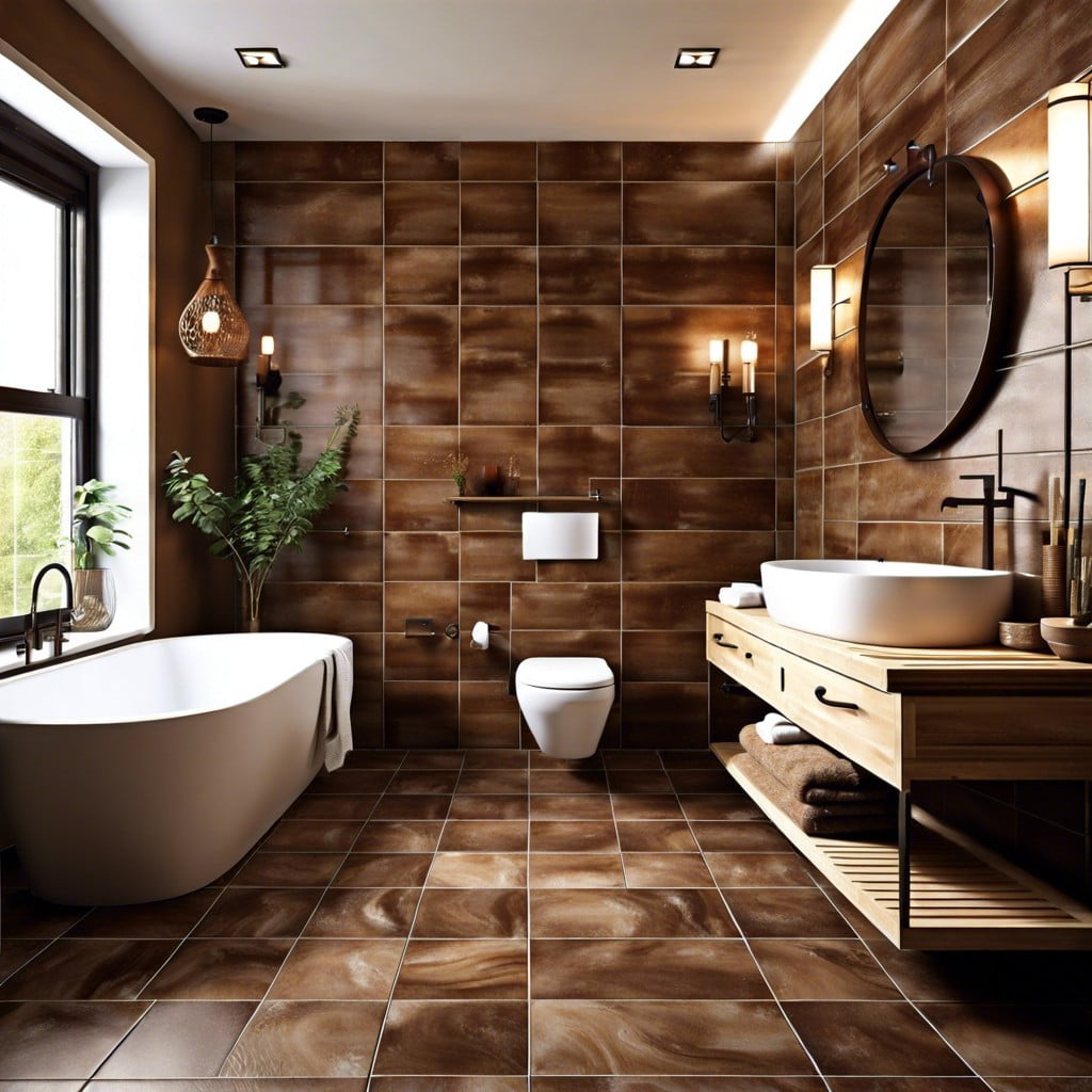rustic brown tile scheme