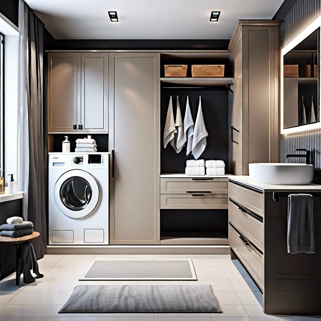 sleek modern styling tips for bathroom laundry spaces