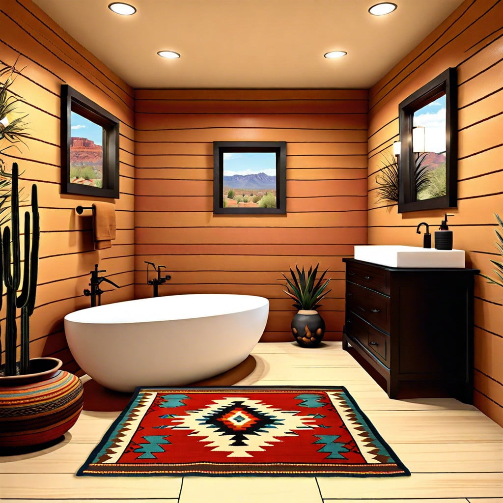 southwestern kilim bathroom rug