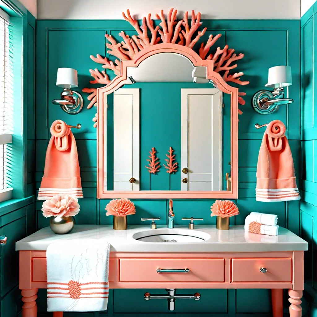 teal and coral
