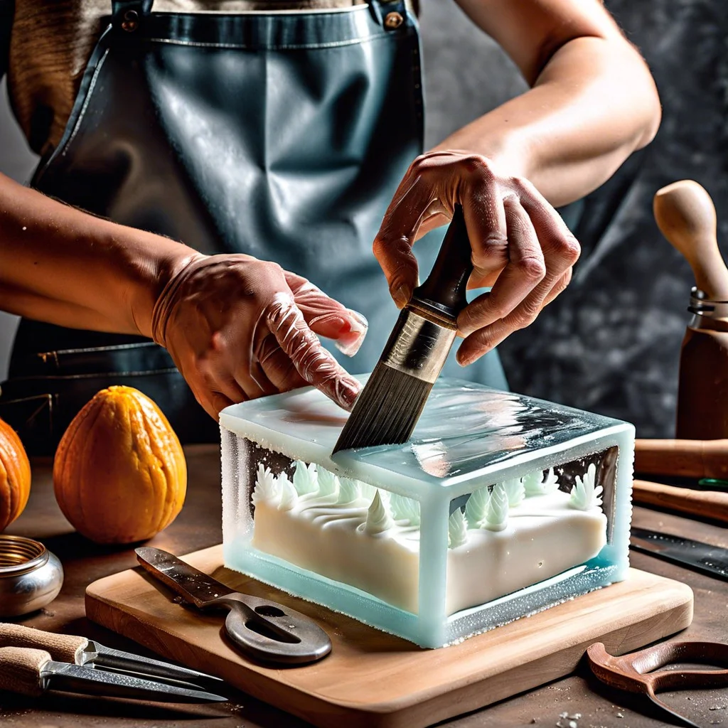 tools required for frosting a glass block