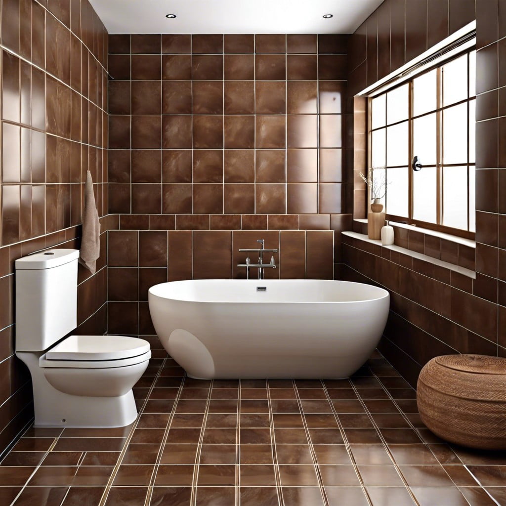 traditional brown tile layout