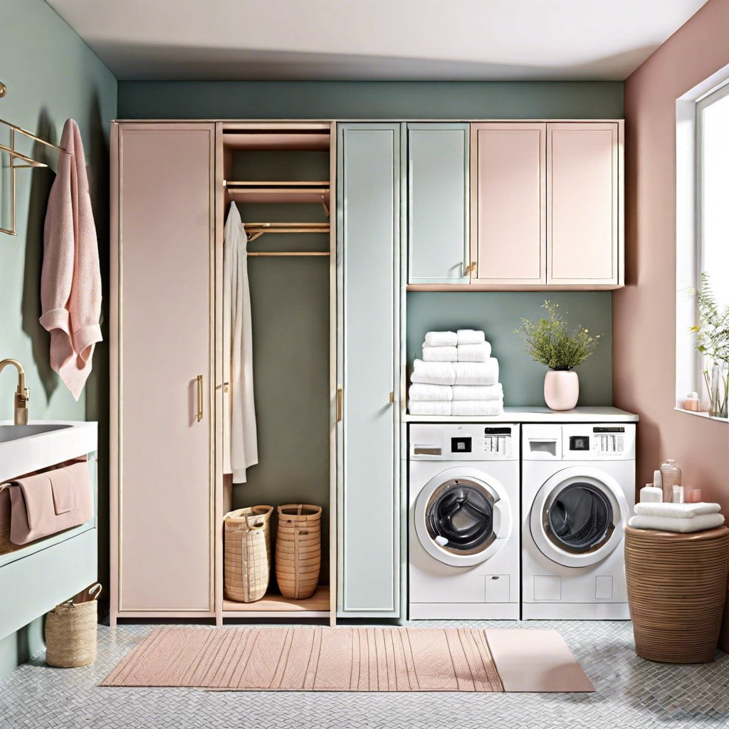 trendy color combos for bathroom laundry spaces