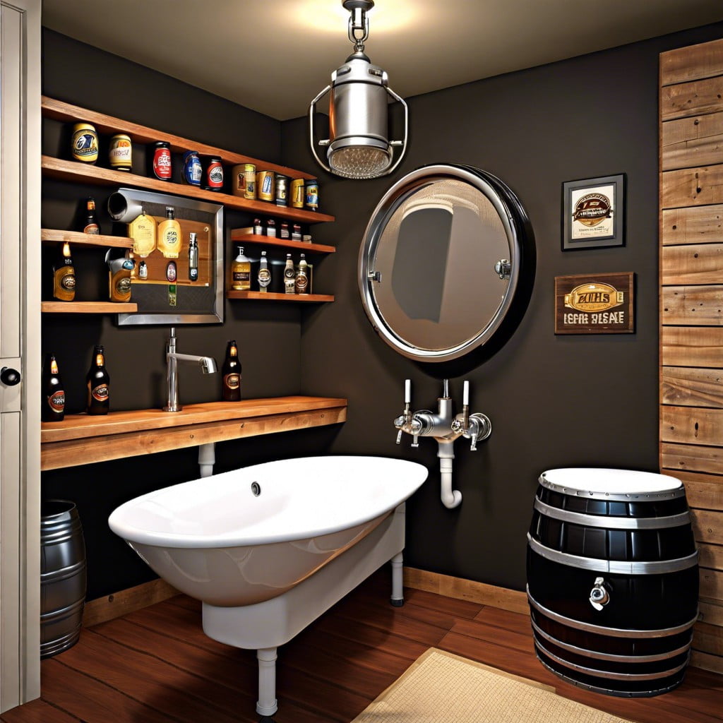 unique sink options such as a beer keg
