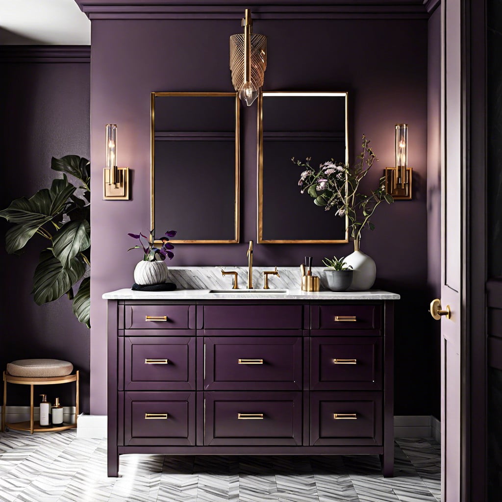 use an eggplant colored vanity