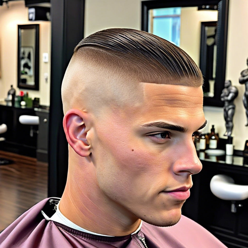 11 military style low fade with buzz cut