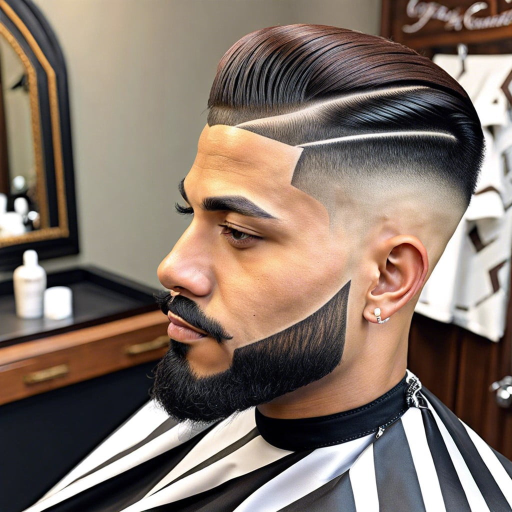 14 low fade with zig zag design line