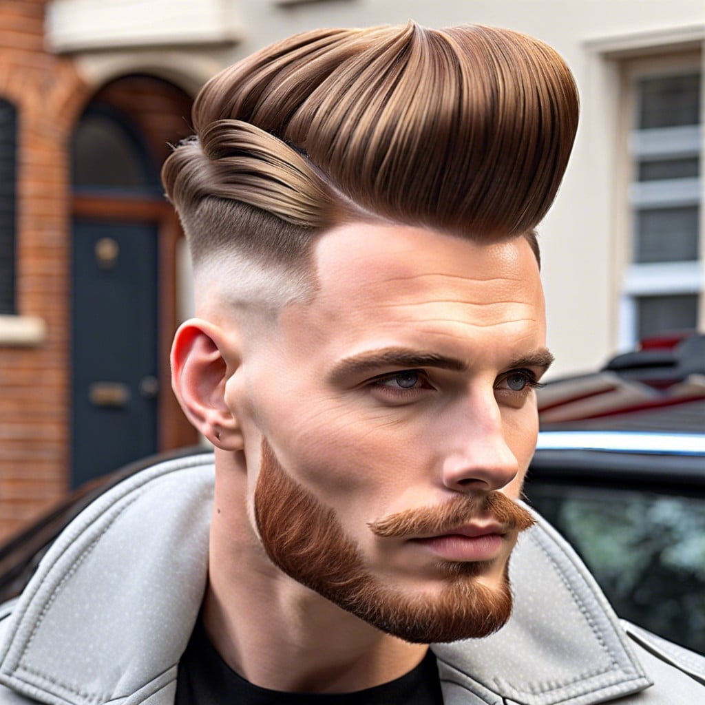 15 mod inspired low fade with voluminous quiff
