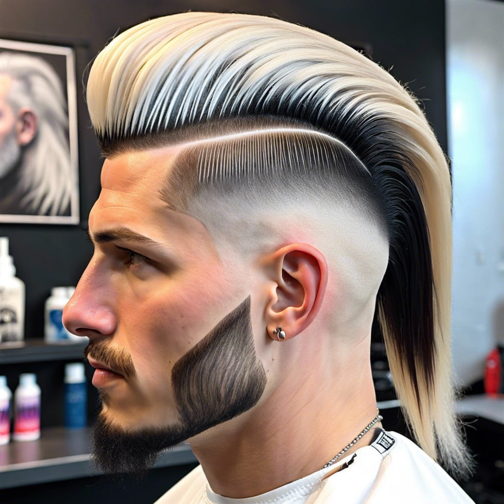 ahead of the trend mullet with burst fade extreme