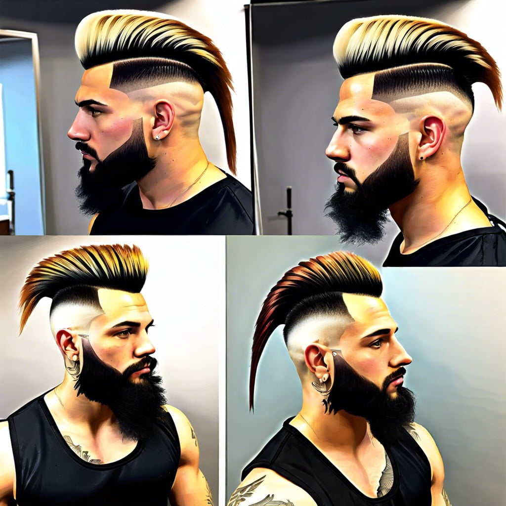 burst fade mullet with extended back