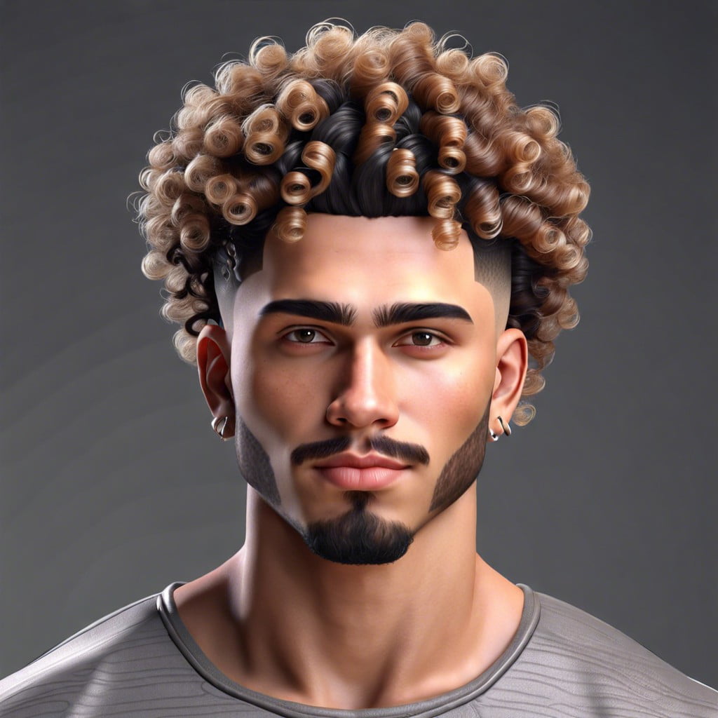 burst fade perfect solution for men with curly hair
