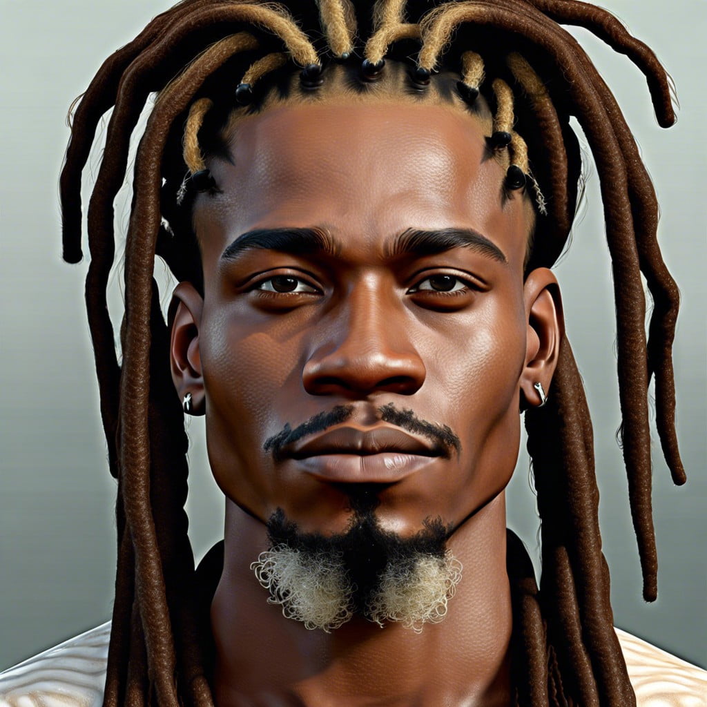 dreadlocks with middle part and fade