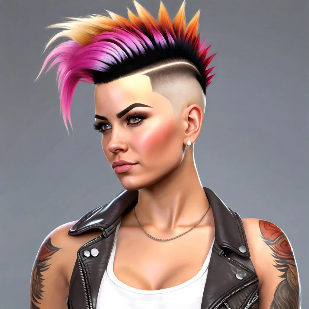 feminine inspired mohawk burst fade