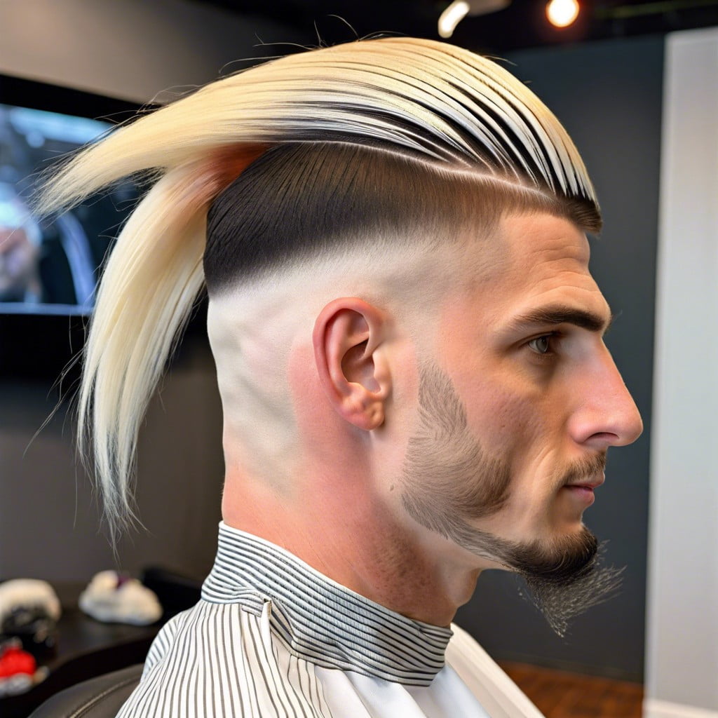 french crop mullet with burst fade