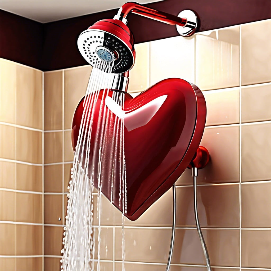 heart shaped shower heads