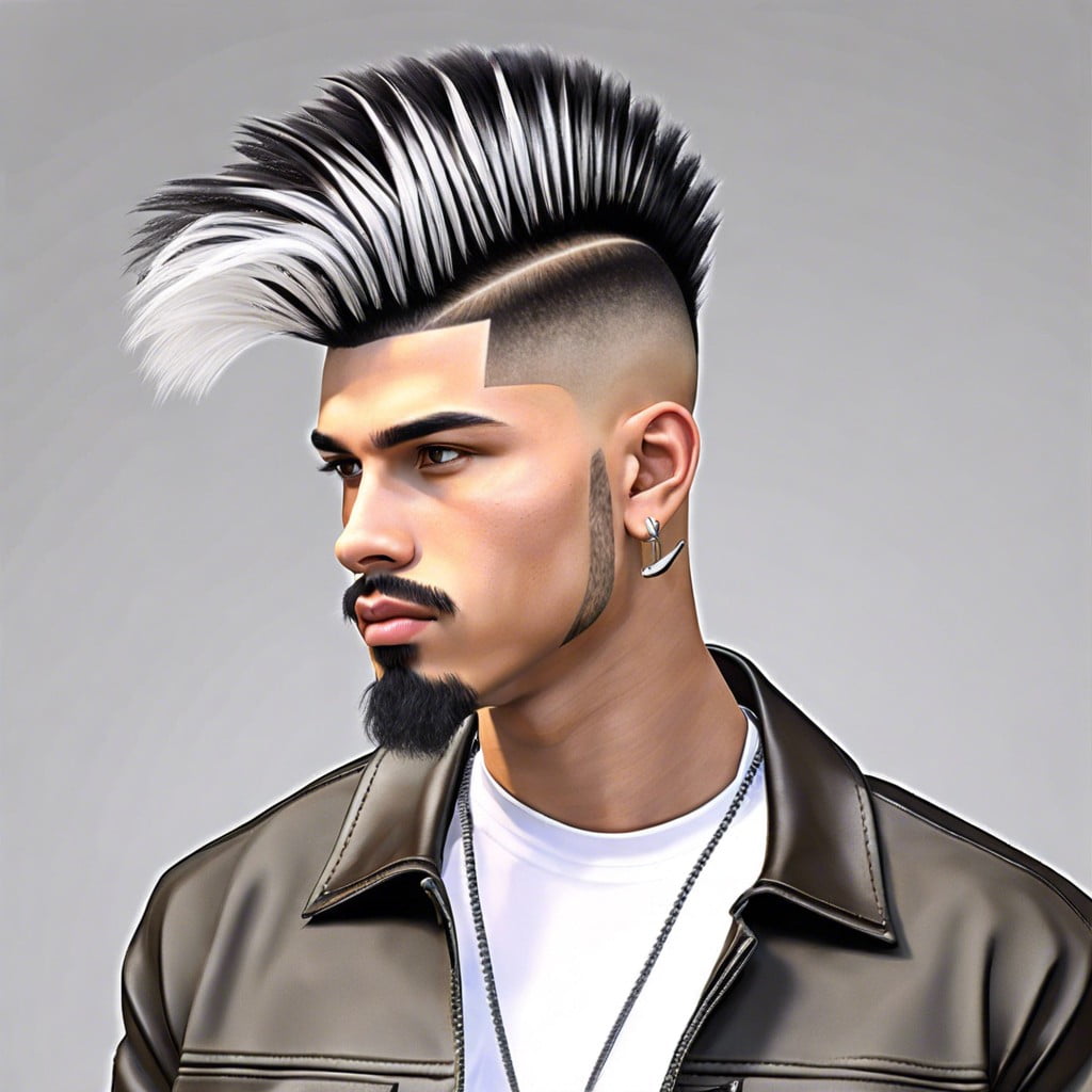 high top burst fade mullet hairstyle