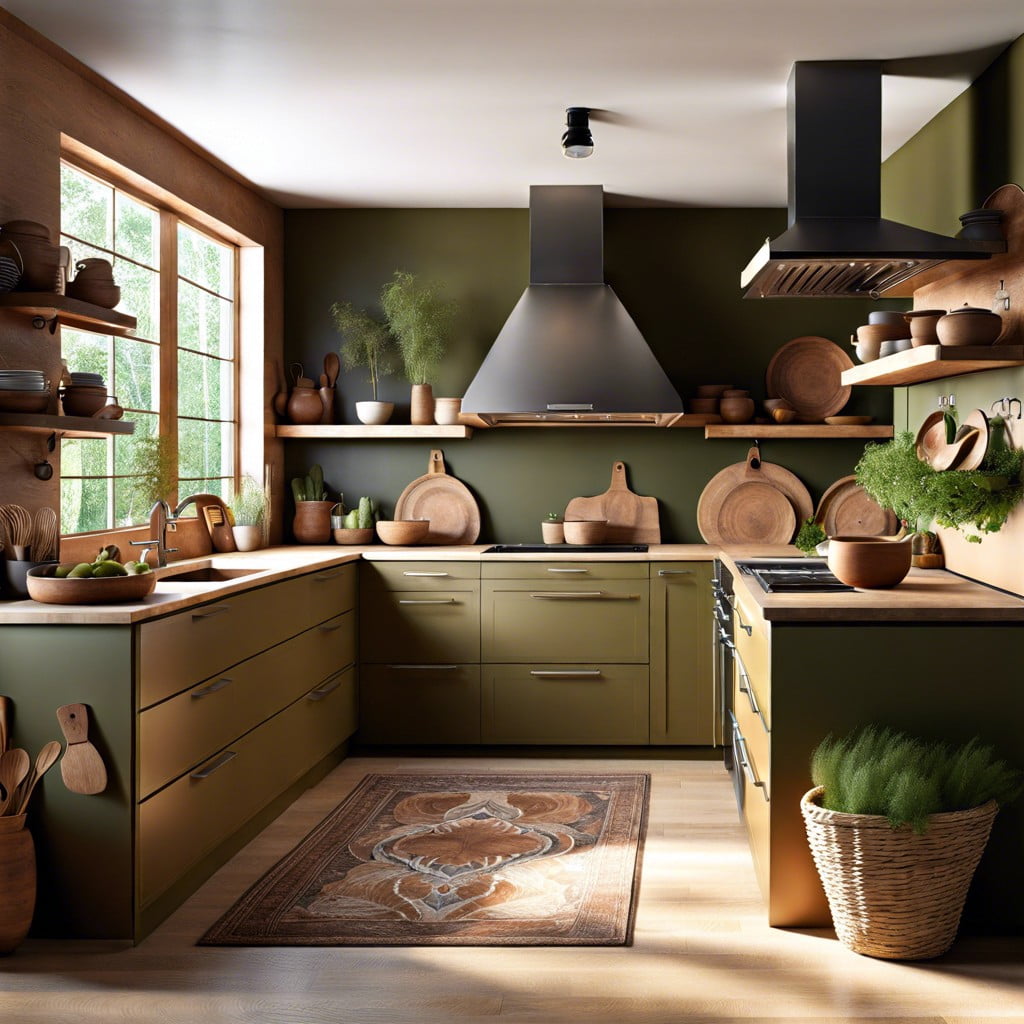 how to accommodate seasonal changes in an earthy kitchen