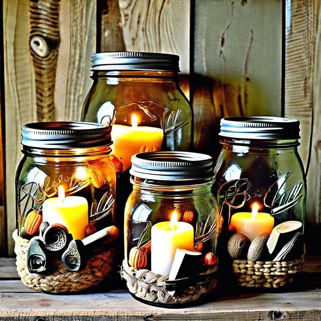 idea 15 primitive decor with mason jars