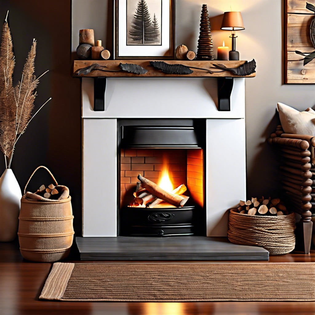 idea 17 decorating a fireplace with primitive accents