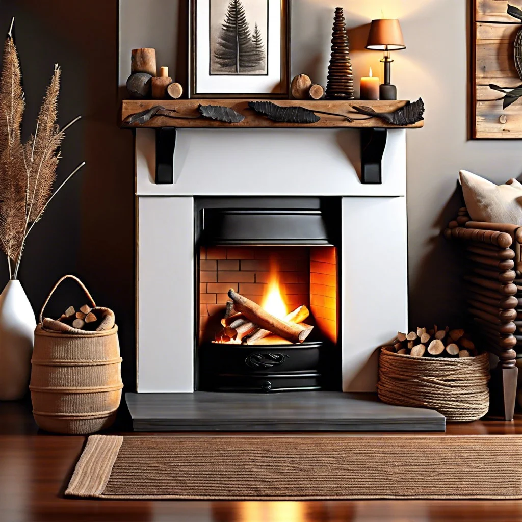 idea 17 decorating a fireplace with primitive accents