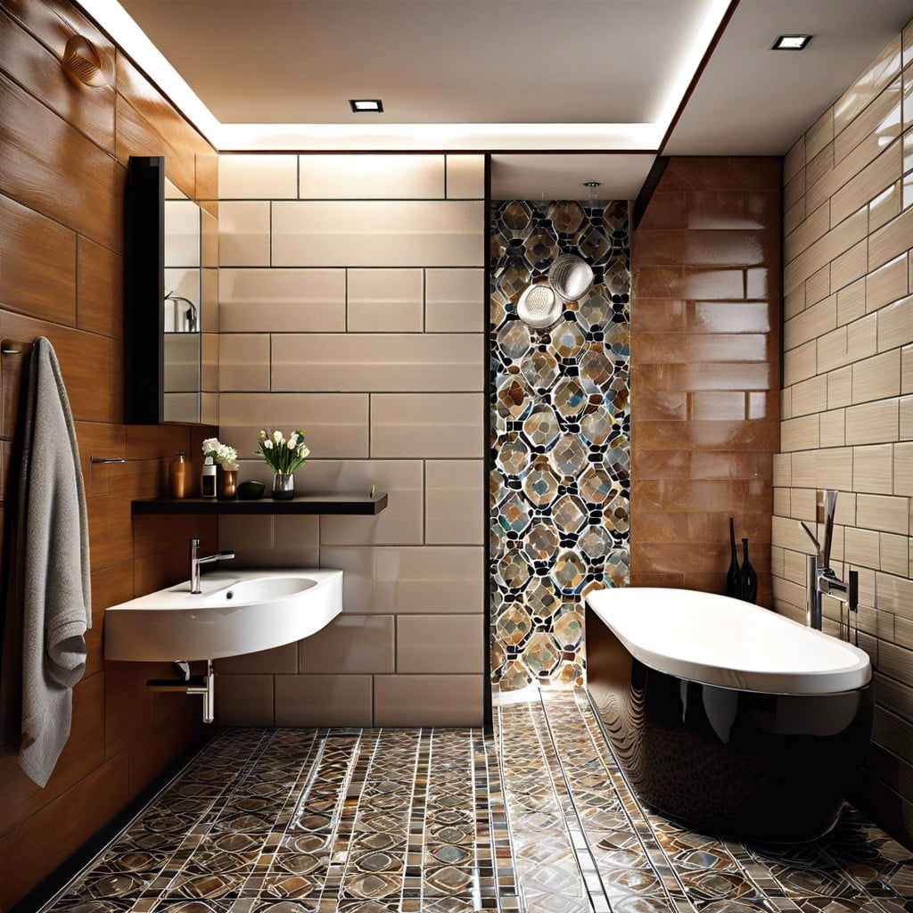 innovative half tiled bathroom designs of the year