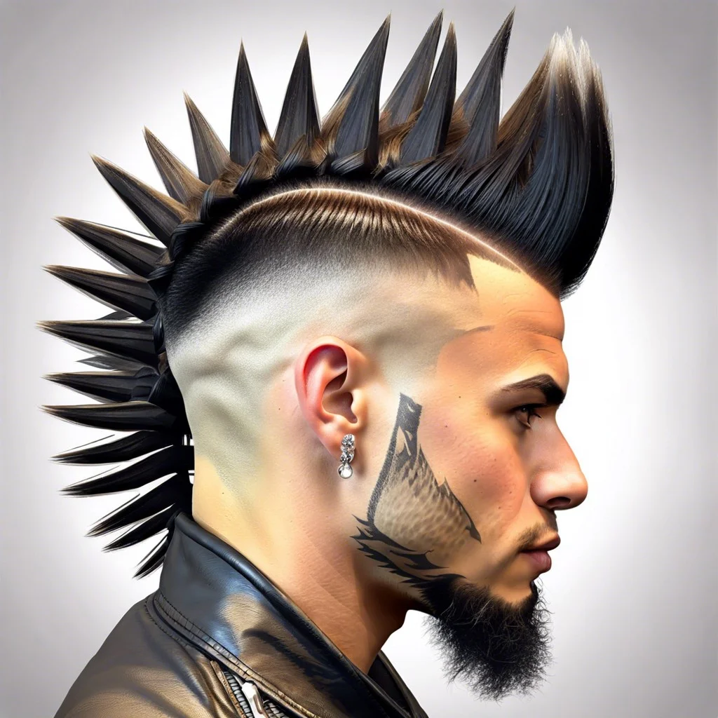 layered burst fade mohawk