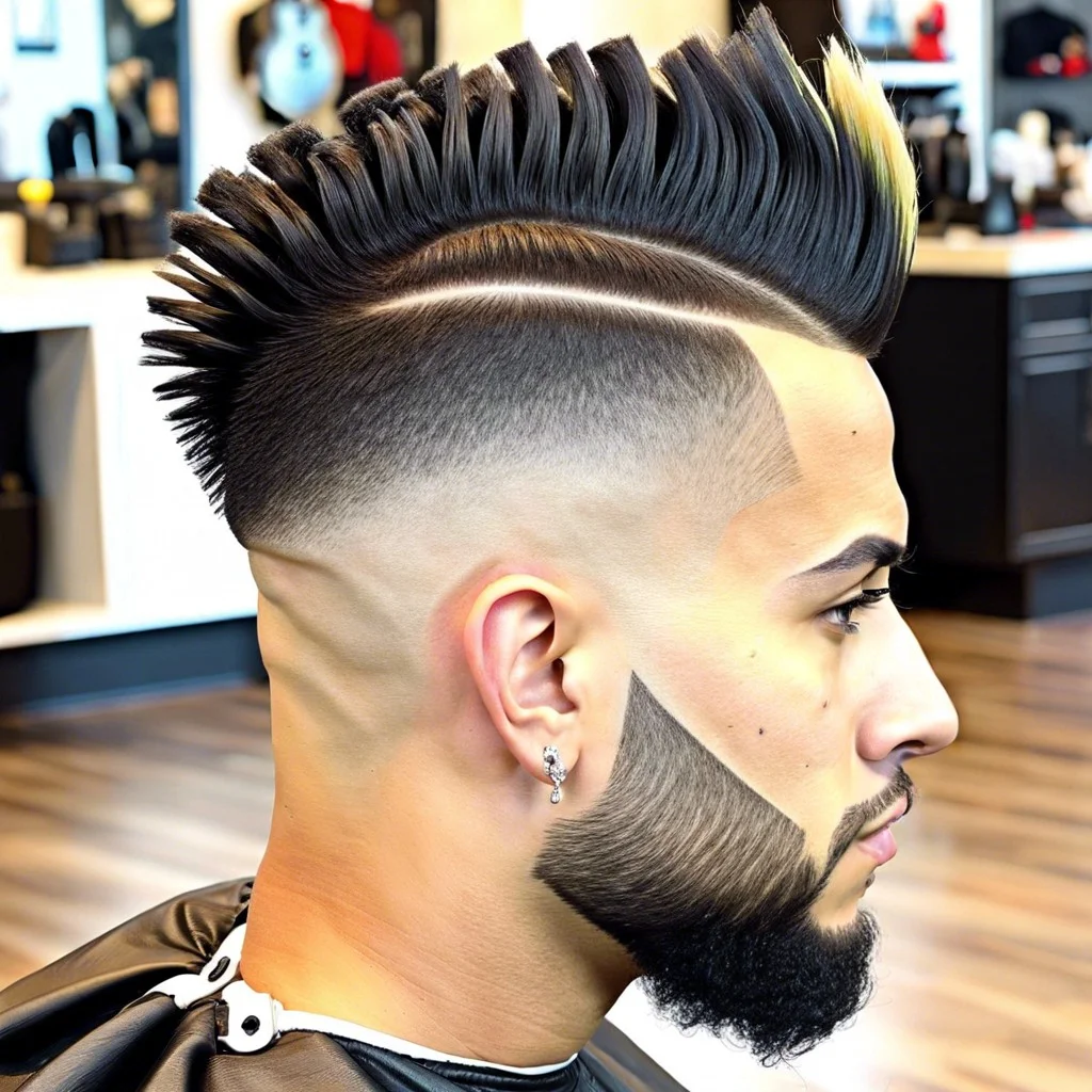 low maintenance burst fade mohawk