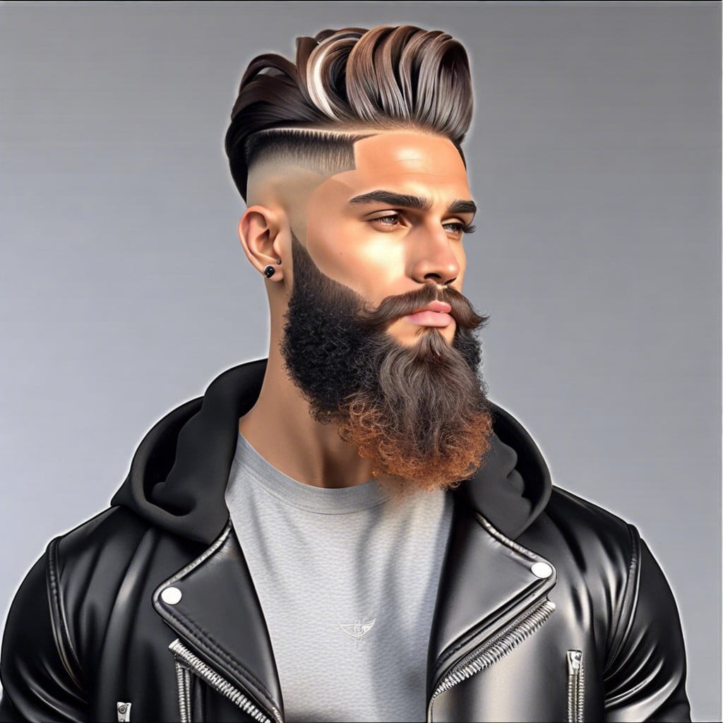 middle part with bearded style