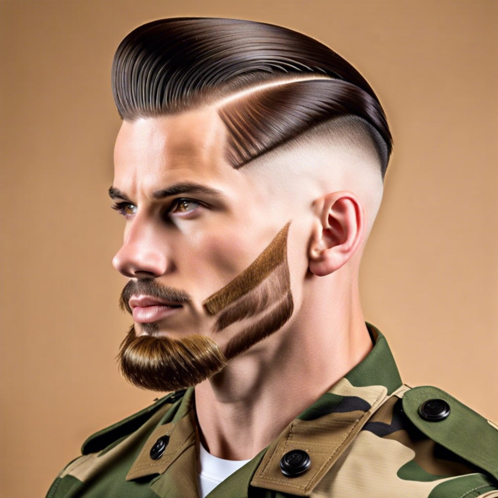 military style comb over