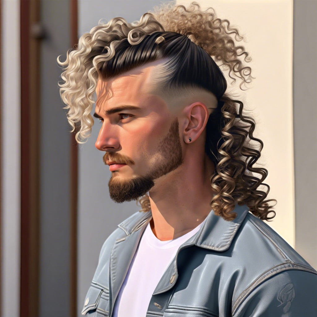 mullet with curly tips