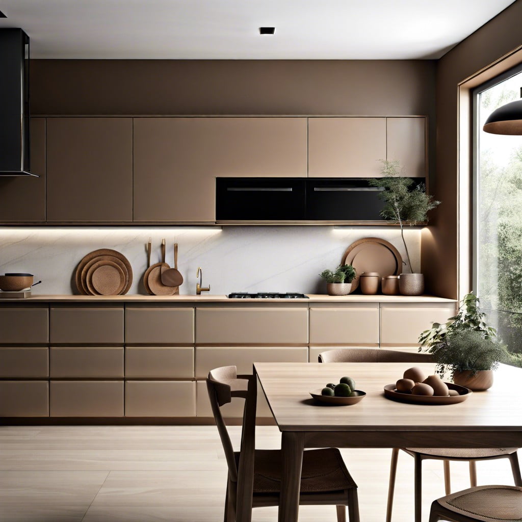 reinventing kitchen space with minimal earth tones