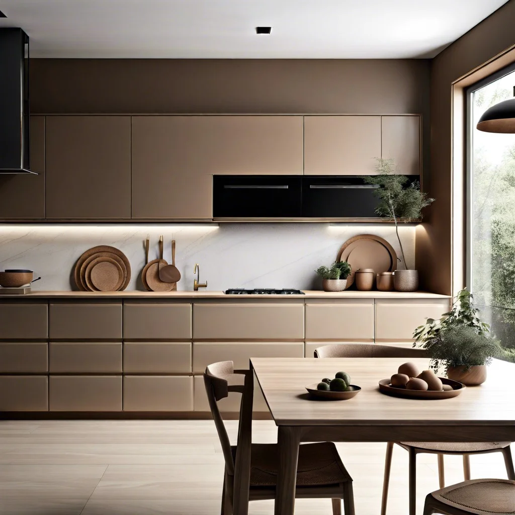 reinventing kitchen space with minimal earth tones