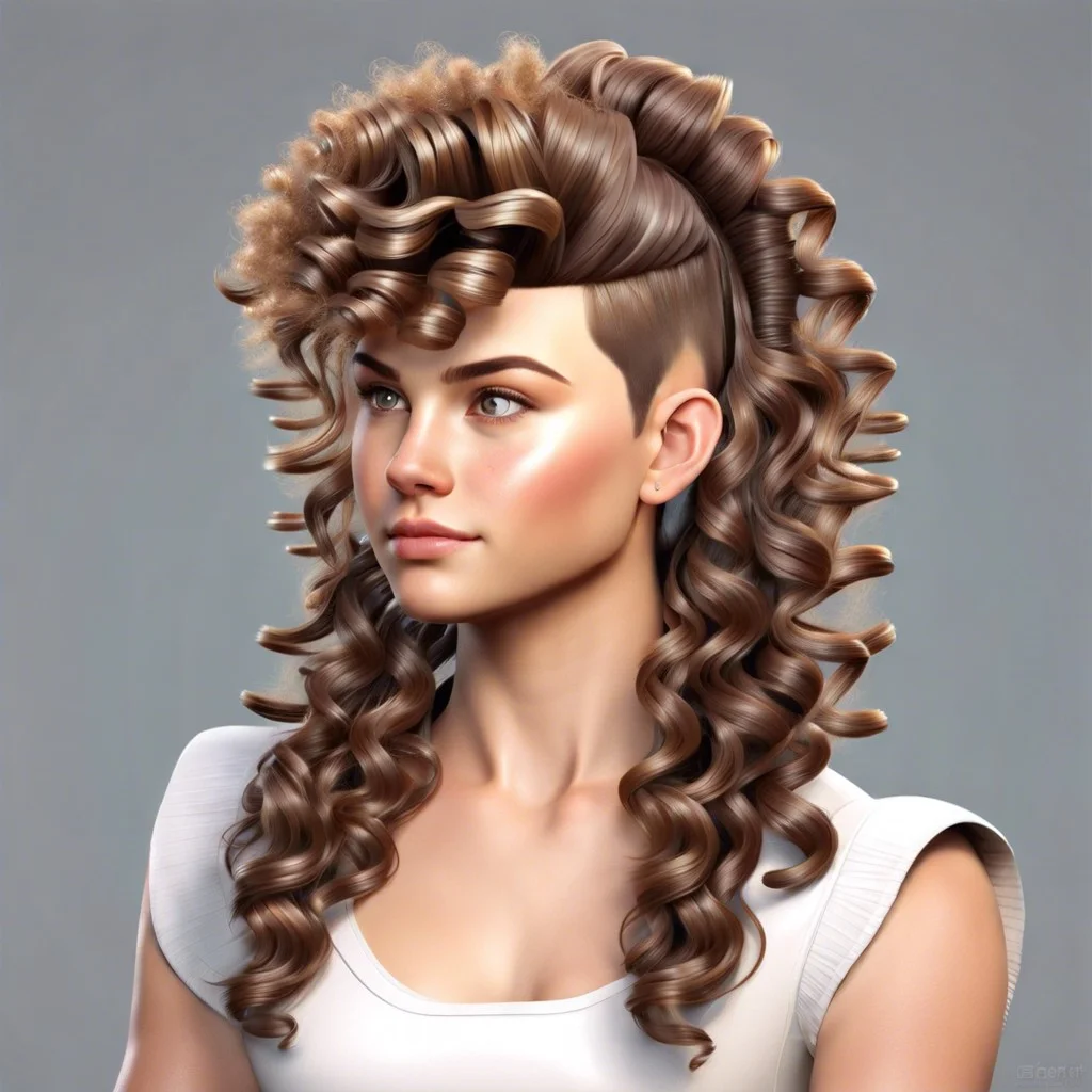 ruffled curly mullet