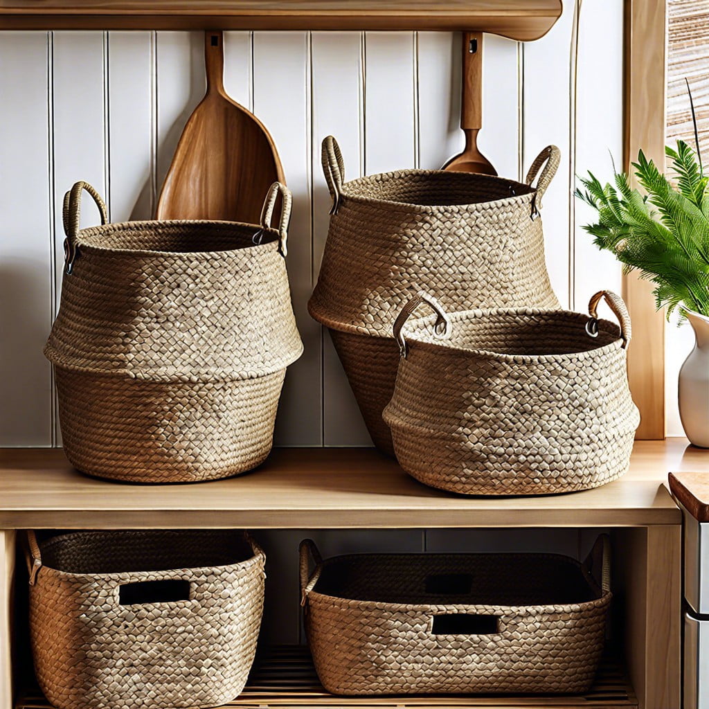 seagrass storage baskets