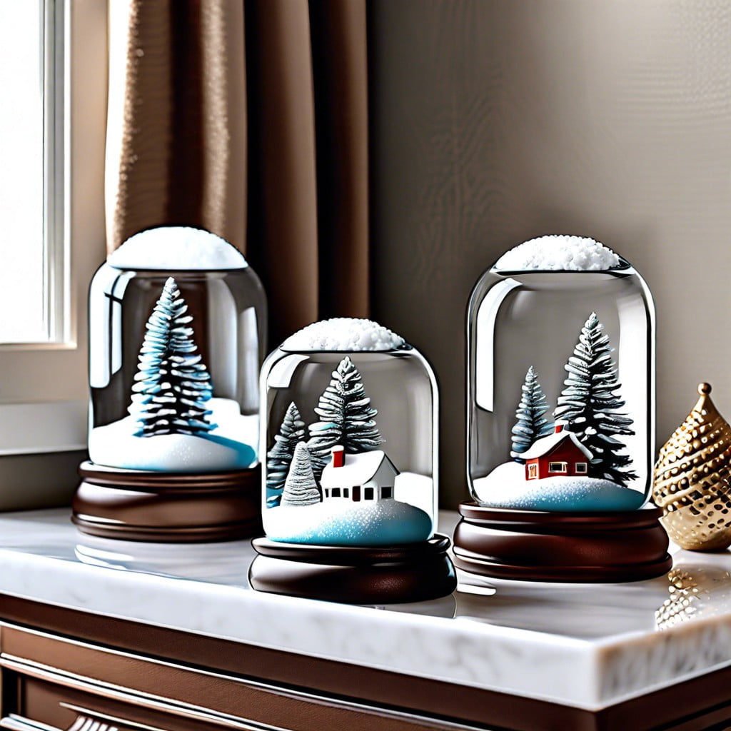 snow globe decorative jars