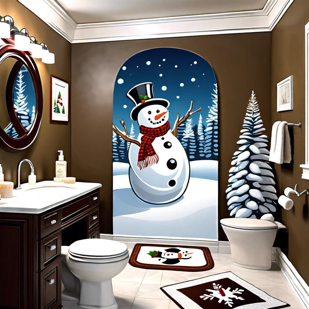 snowman toilet seat cover