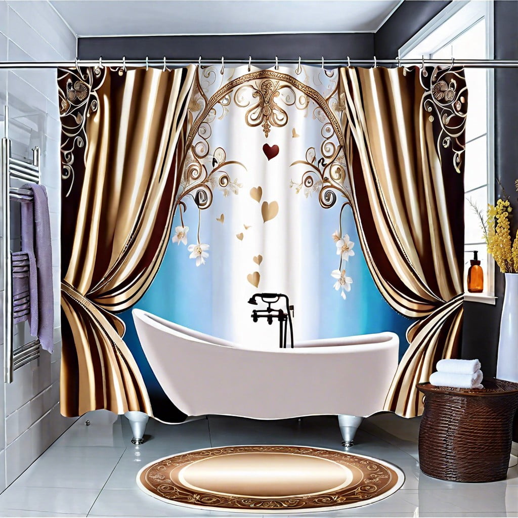 soft fabric shower curtains for a luxurious touch
