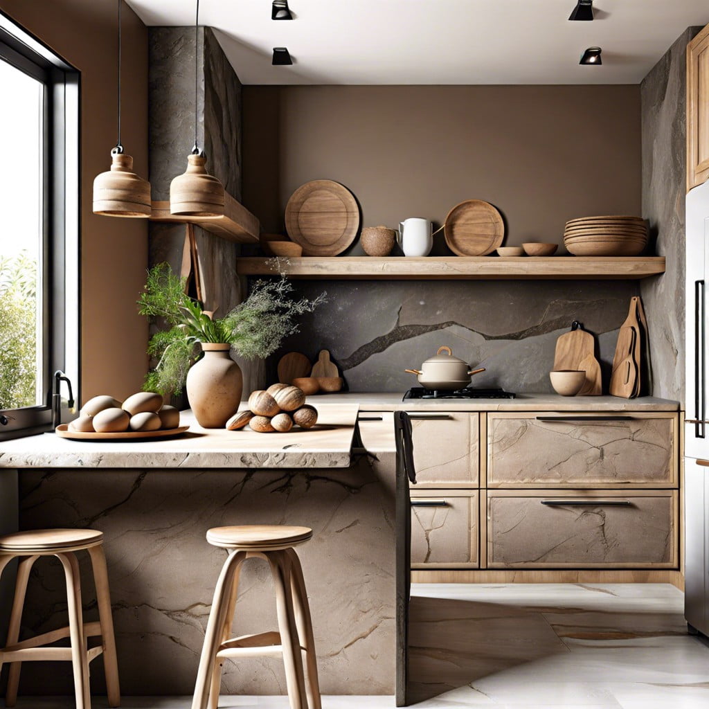 spotlight on stone adding earthy elements to the kitchen
