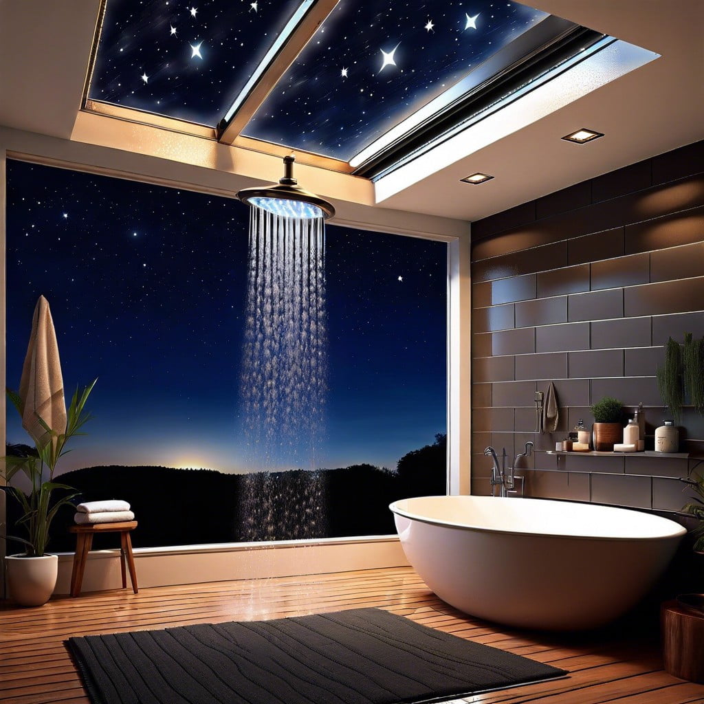 star gazing skylight showers