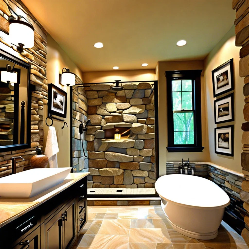 stone veneer ceiling